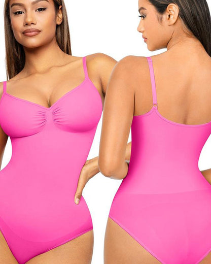 Seamless Covered Bust Jumpsuit Slimming Thong Bodysuit