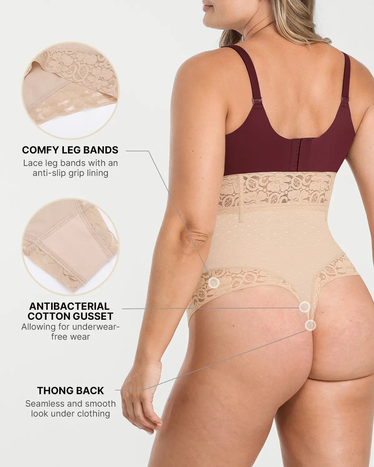 Bare Essentials™ AirSlim® High-Waisted Polka Dot Shaping Thong