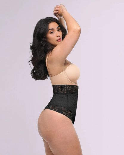 Bare Essentials™ AirSlim® High-Waisted Polka Dot Shaping Thong