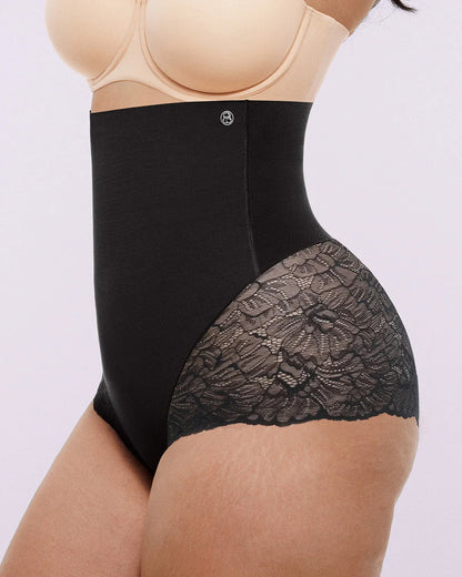 Bare Essentials™ MeshSmooth™ High-Waisted  Sheer Lace Brief