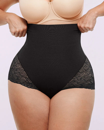 Bare Essentials™ MeshSmooth™ High-Waisted  Sheer Lace Brief