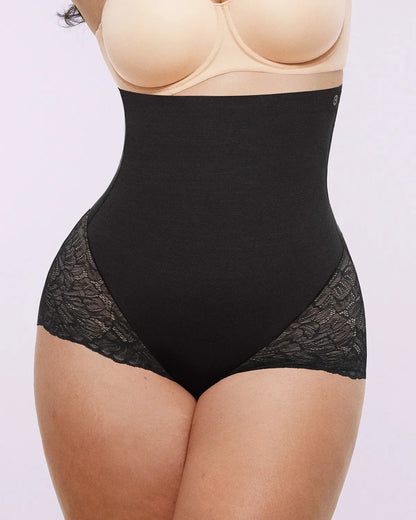 Bare Essentials™ MeshSmooth™ High-Waisted  Sheer Lace Brief