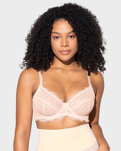 Comfort Unlined Lace Underwire Push Up Bra