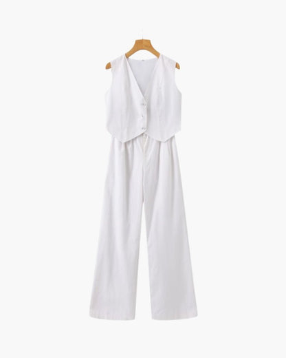 Classy Lady - Linen Two - piece Set - SANVELIER